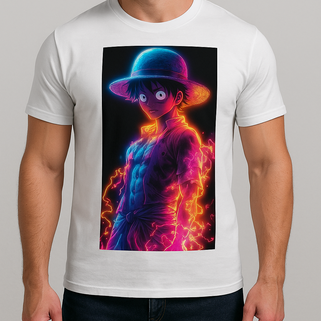 Luffy “Neon Voltage” Tee