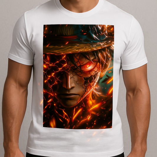Luffy “Fire Awakening” Tee – One Piece Fan Edition