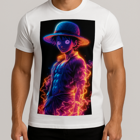 Luffy “Neon Charge” Tee