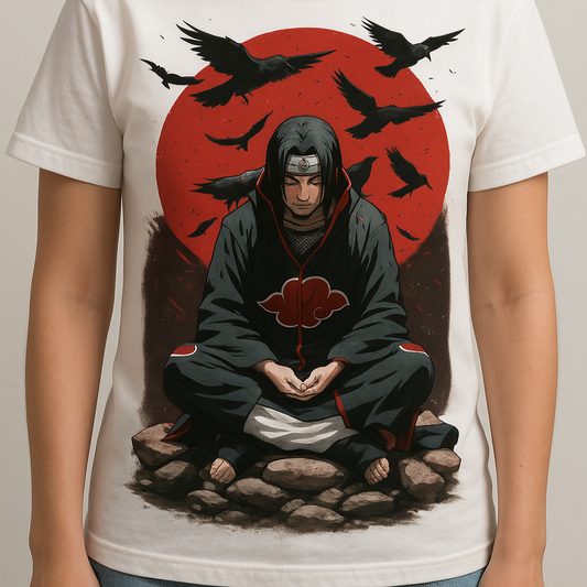 Itachi Uchiha “Meditation Under Blood Moon” Tee